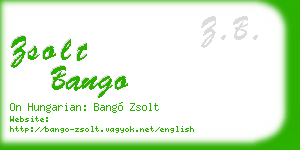 zsolt bango business card