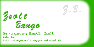 zsolt bango business card